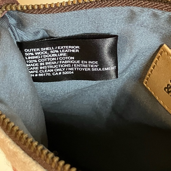 Anthropologie Leather and Wool Embroidered Floral Clutch - Picture 4 of 5